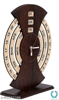 Classic calender Clocks - Wooden, Wall Clock, 1 piece